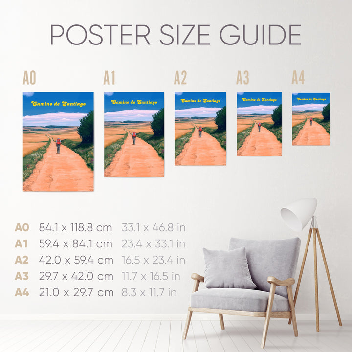 Camino De Santiago Spain Travel Poster
