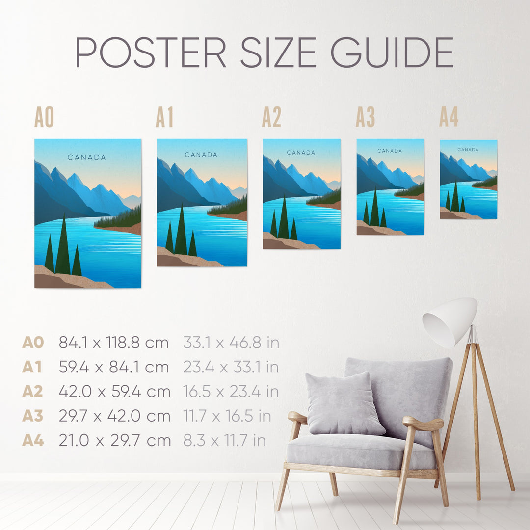 Canada Minimal Travel Poster