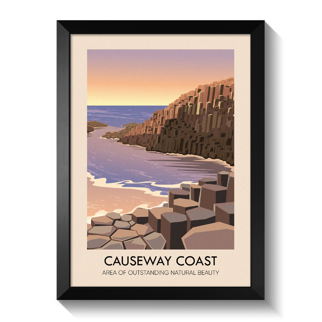 Causeway Coast AONB Travel Poster