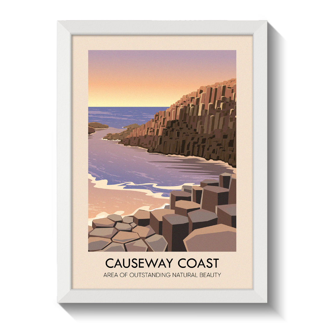 Causeway Coast AONB Travel Poster