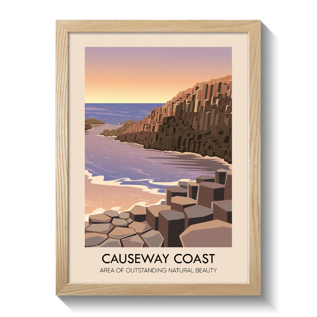 Causeway Coast AONB Travel Poster