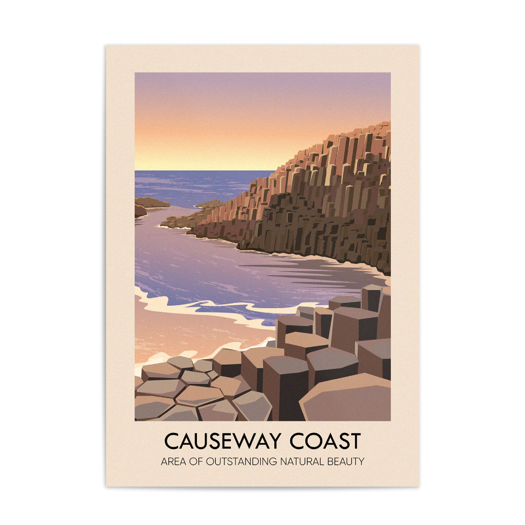 Causeway Coast AONB Travel Poster