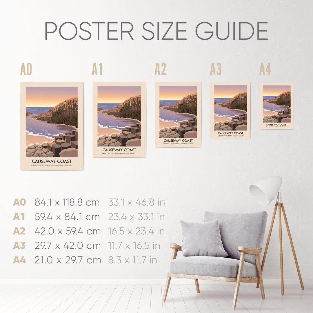 Causeway Coast AONB Travel Poster