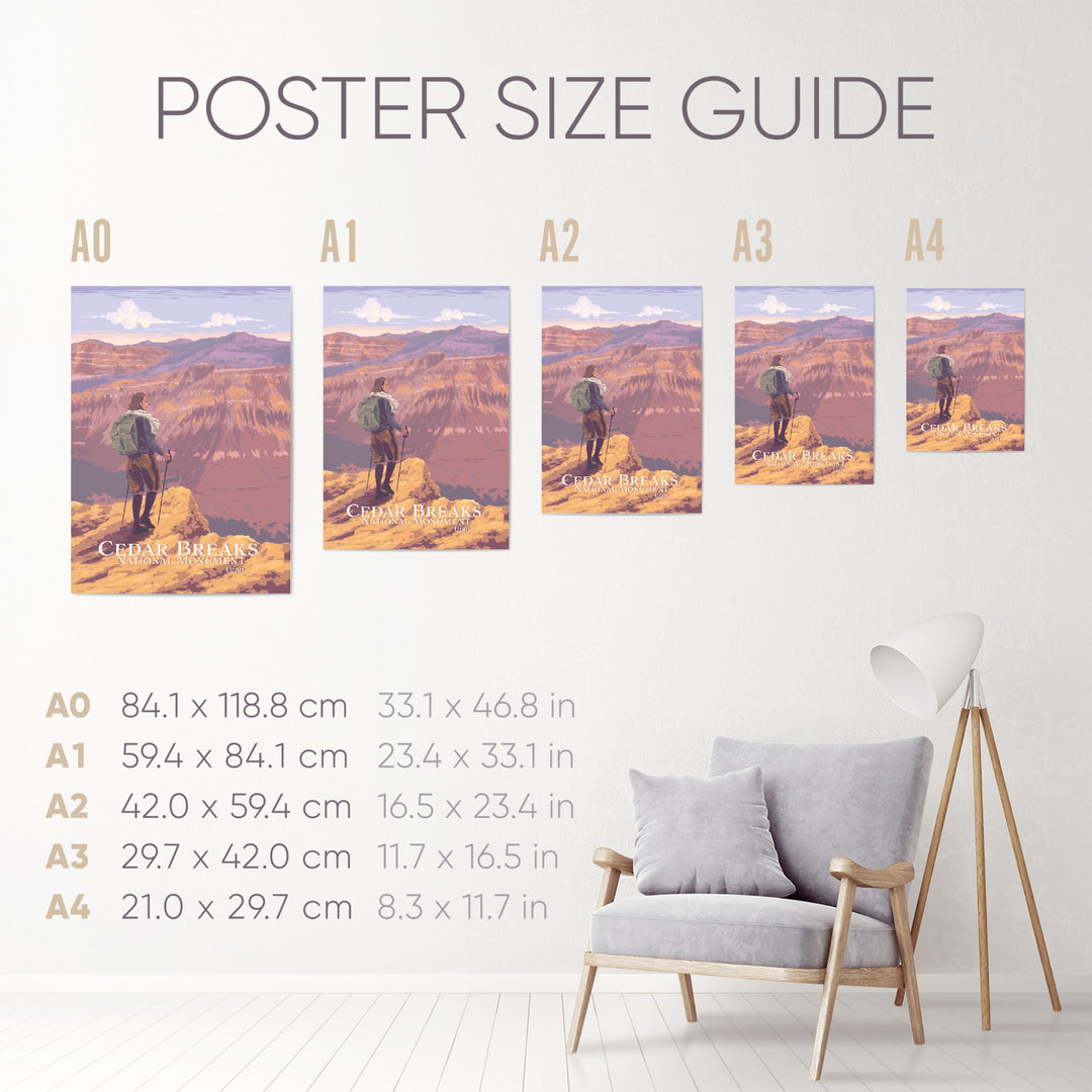 Cedar Breaks Utah National Monument Travel Poster