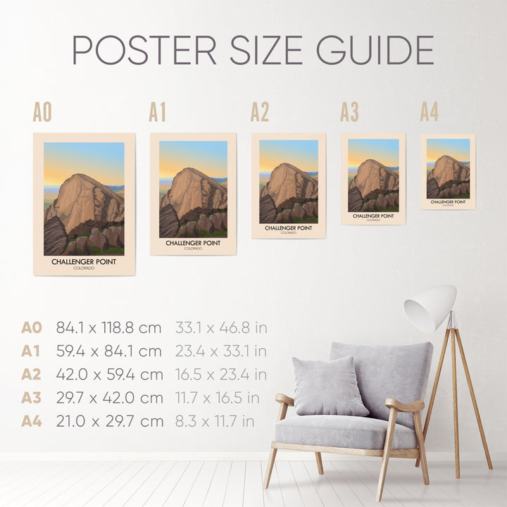 Challenger Point Colorado USA Travel Poster