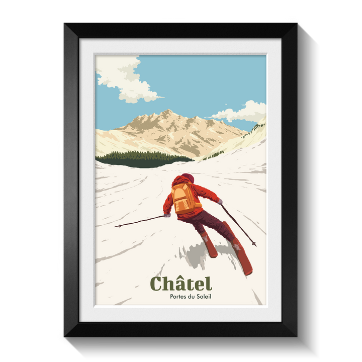 Chatel Ski Resort Travel Poster