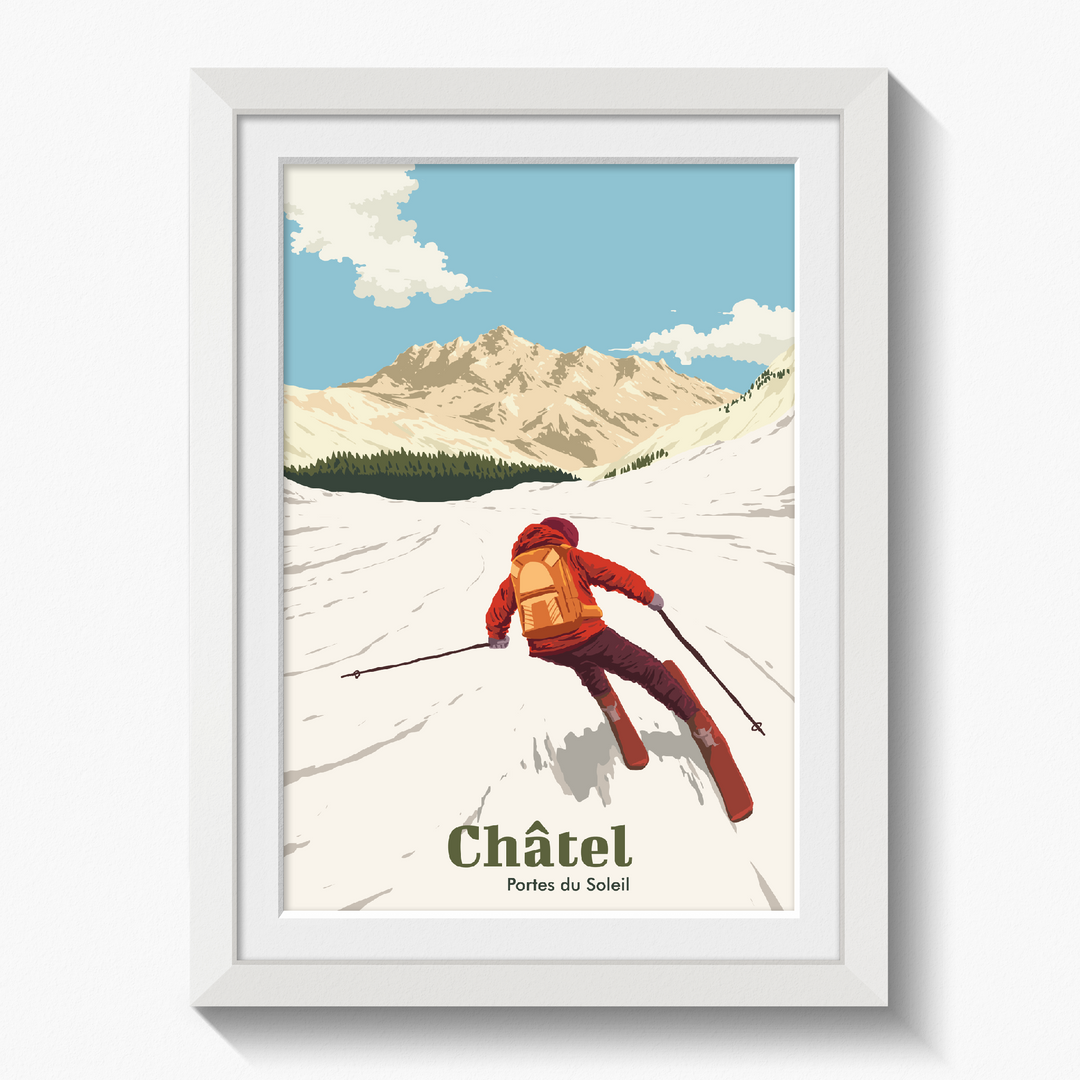 Chatel Ski Resort Travel Poster