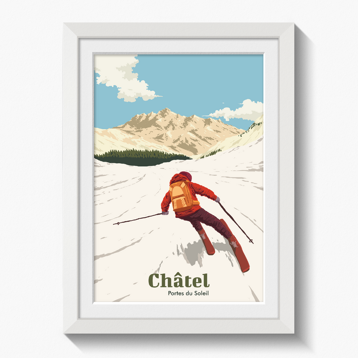 Chatel Ski Resort Travel Poster