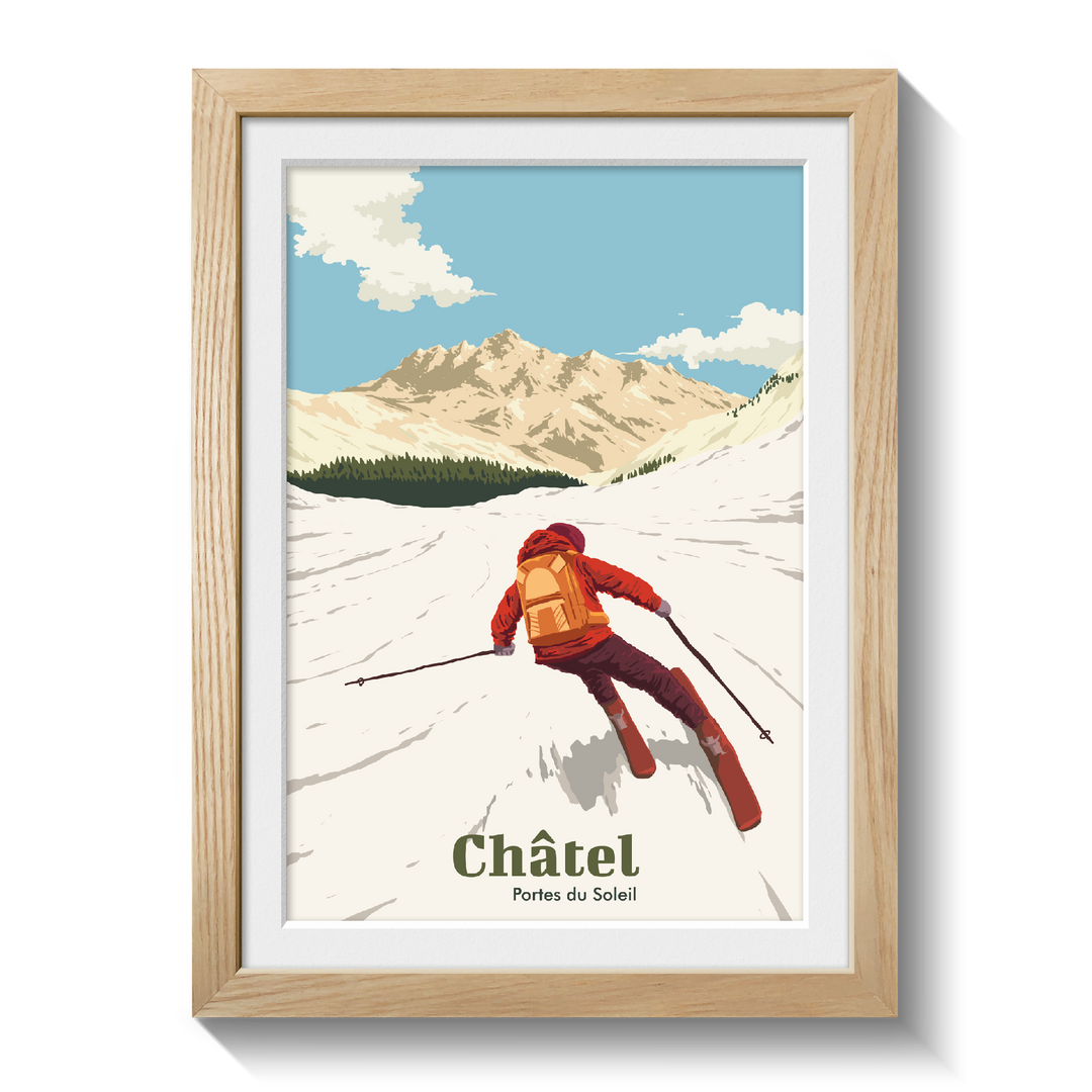 Chatel Ski Resort Travel Poster