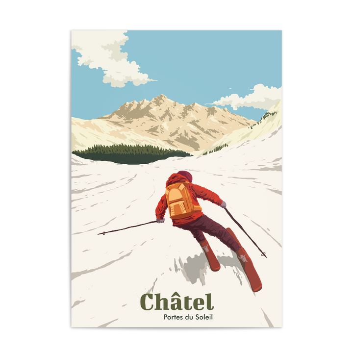 Chatel Ski Resort Travel Poster