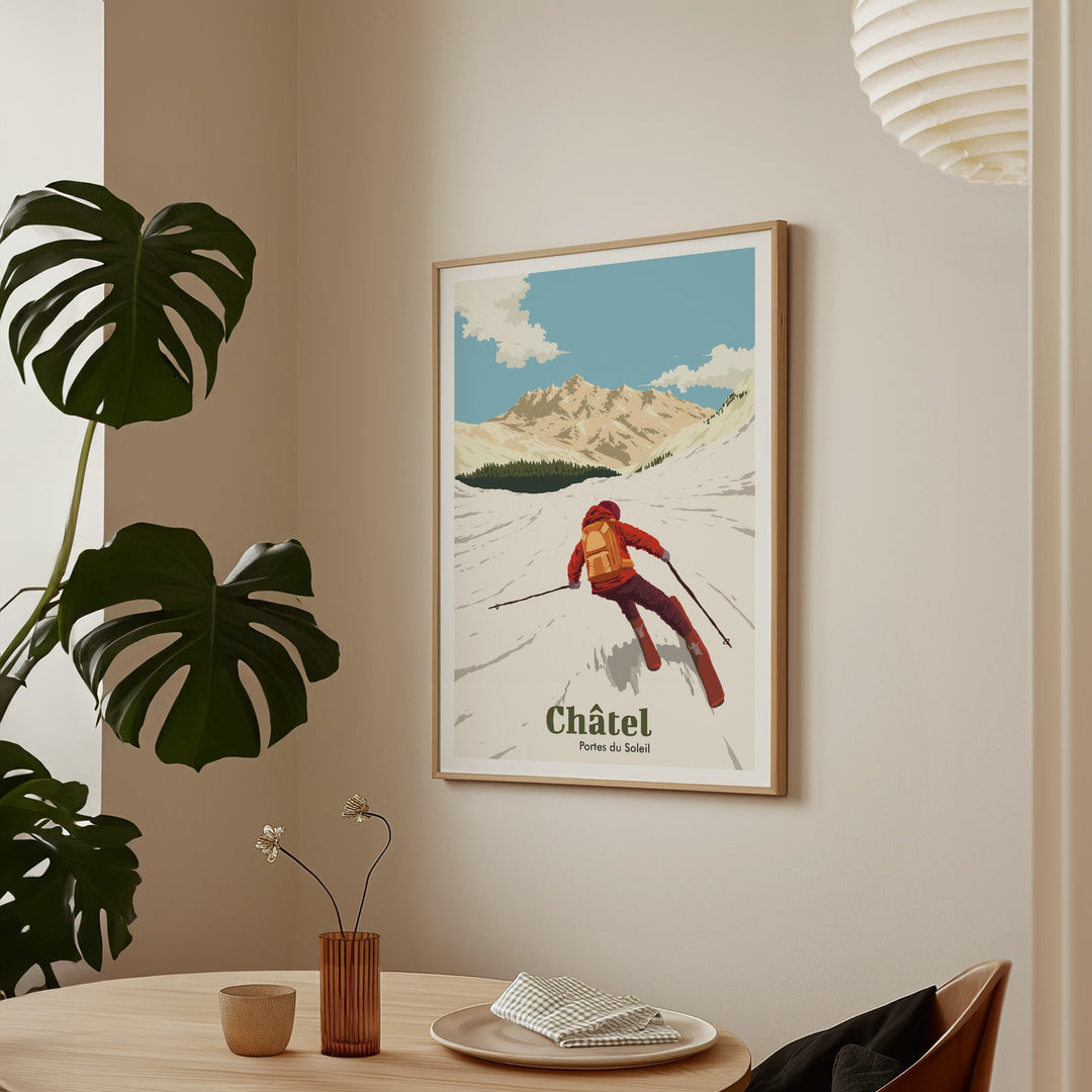 Chatel Ski Resort Travel Poster