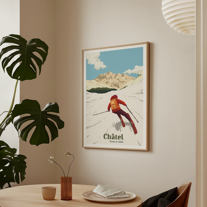 Chatel Ski Resort Travel Poster