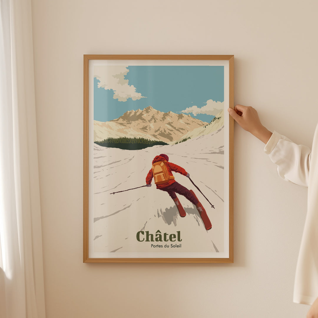 Chatel Ski Resort Travel Poster