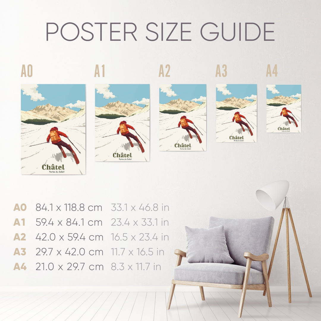 Chatel Ski Resort Travel Poster