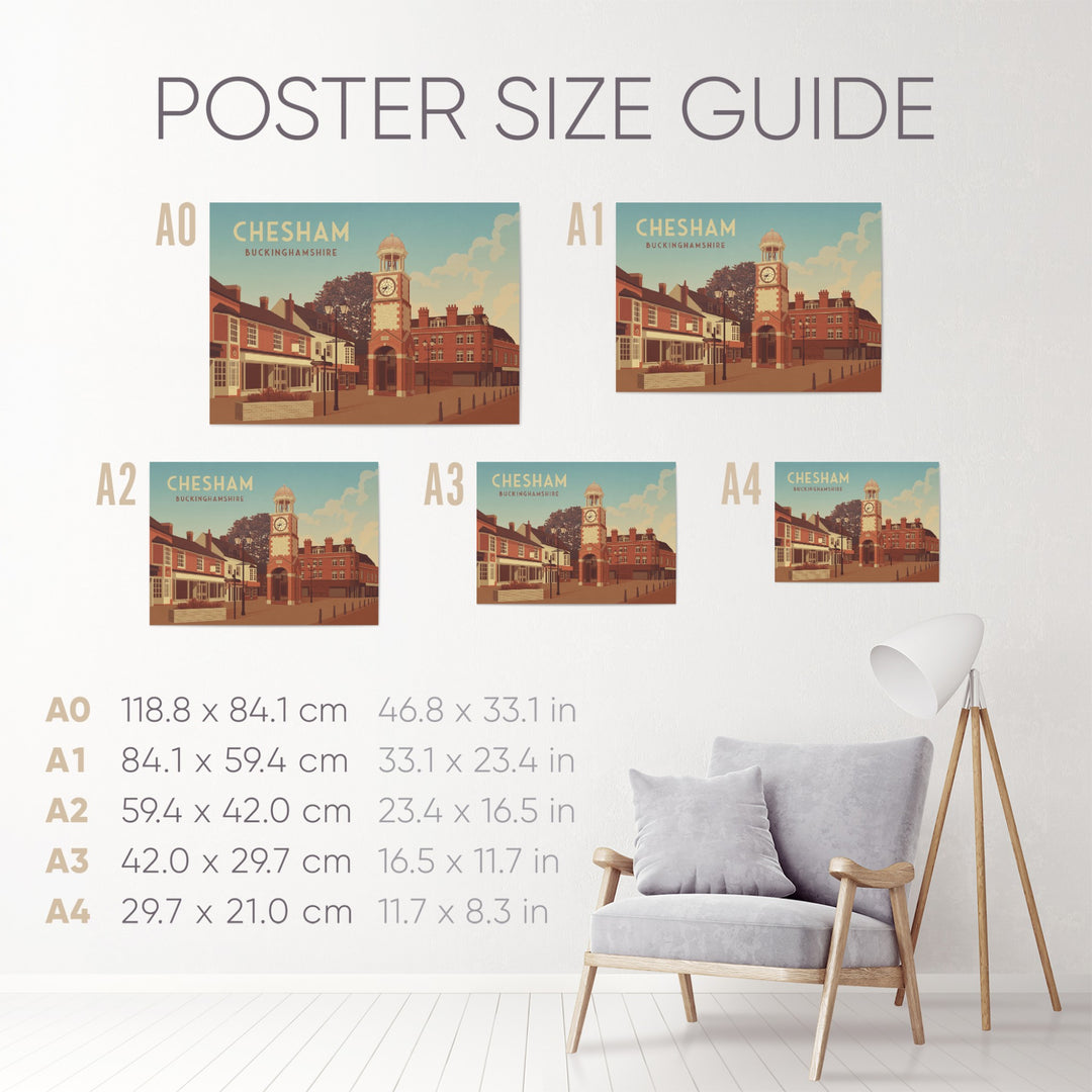 Chesham Buckinghamshire Travel Poster