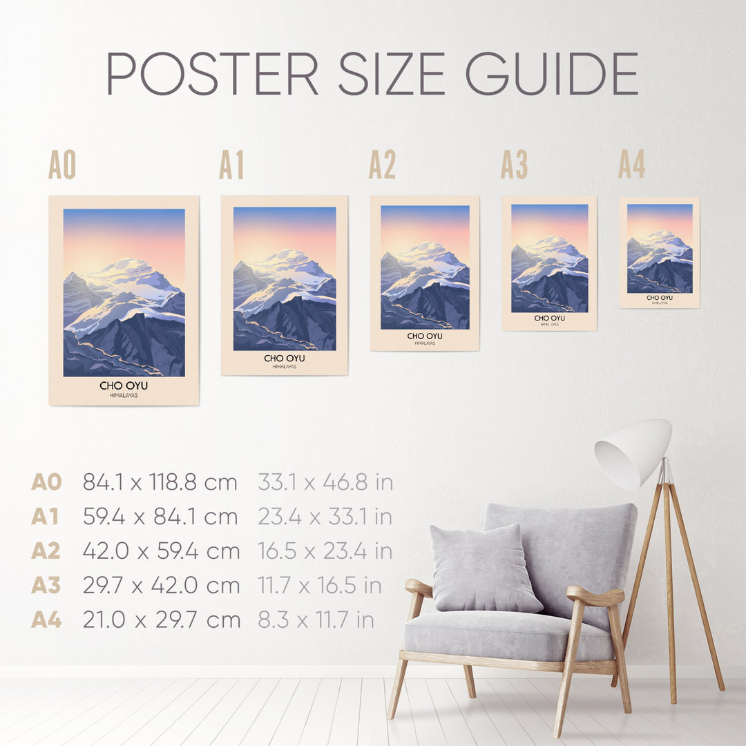 Cho Oyu Himalayas Travel Poster