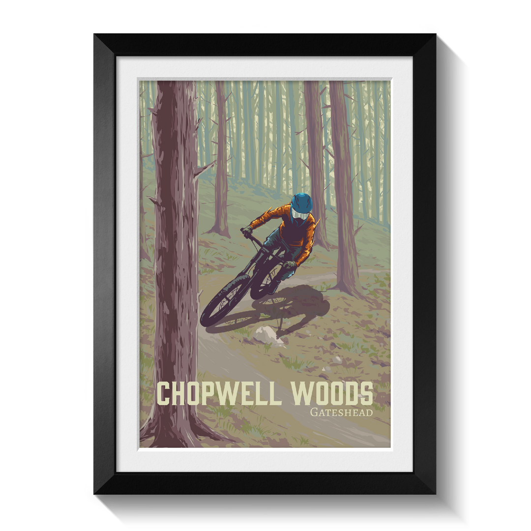 Chopwell Woods Mountain Biking Travel Poster