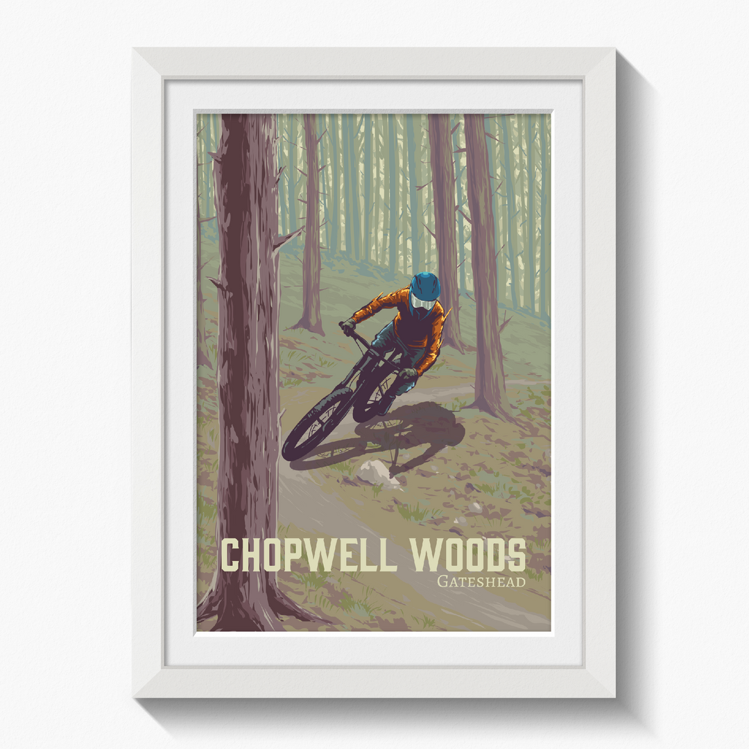Chopwell Woods Mountain Biking Travel Poster