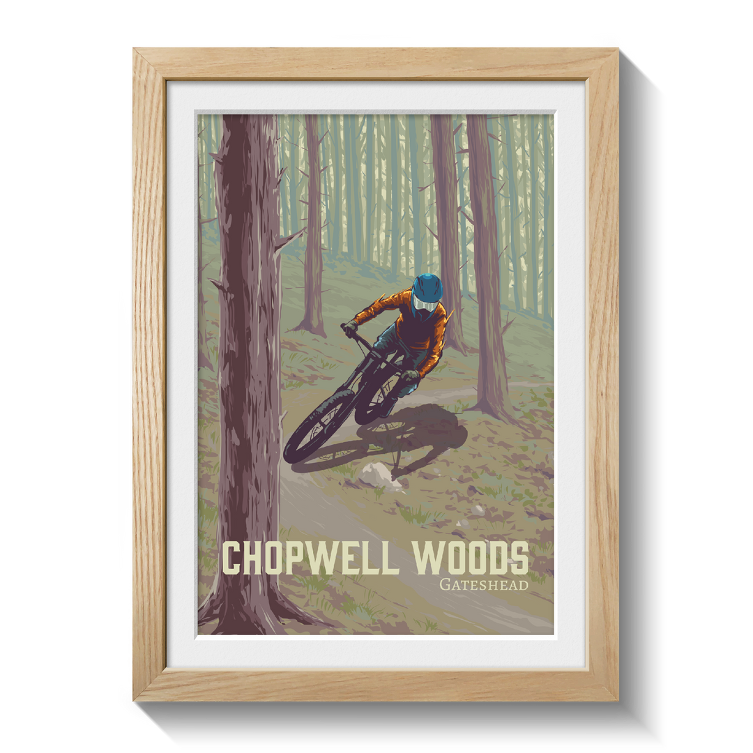 Chopwell Woods Mountain Biking Travel Poster