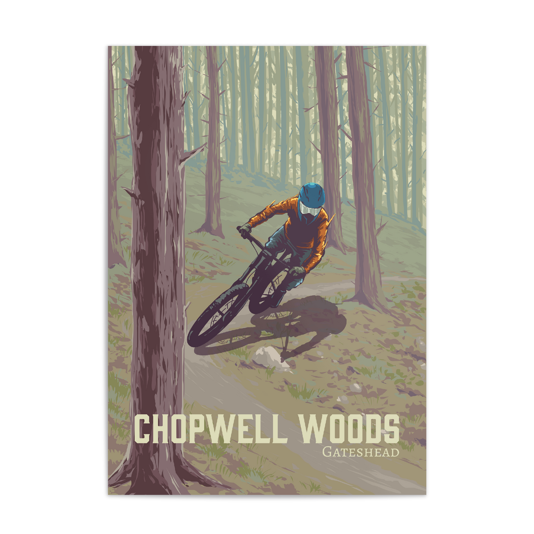 Chopwell Woods Mountain Biking Travel Poster
