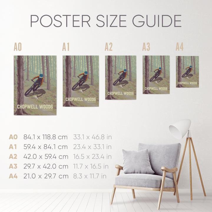 Chopwell Woods Mountain Biking Travel Poster