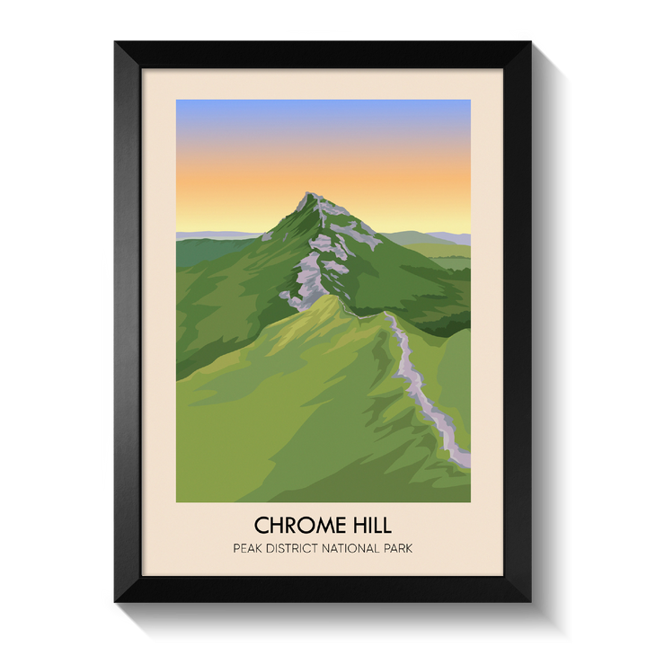 Chrome Hill Peak District Travel Poster