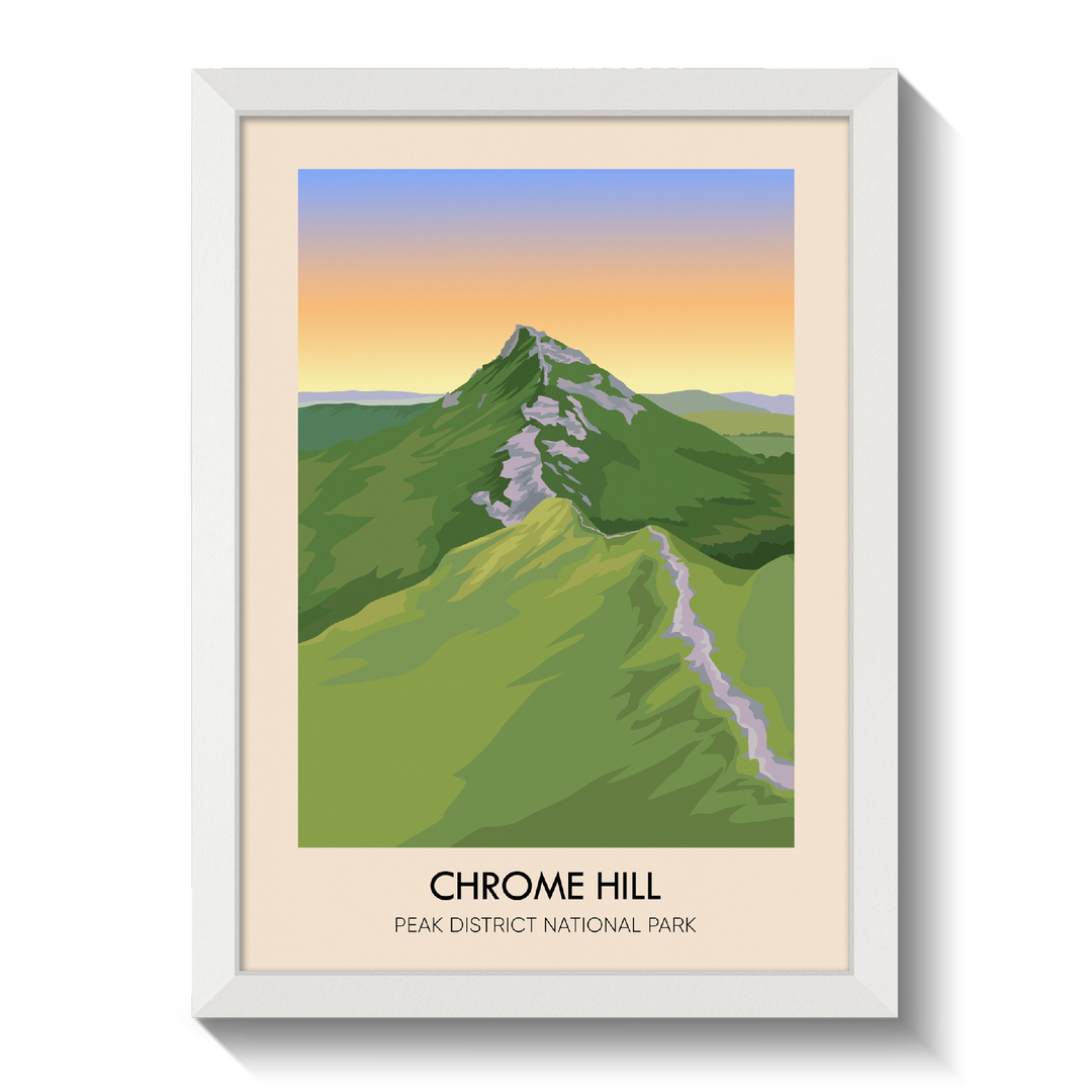 Chrome Hill Peak District Travel Poster