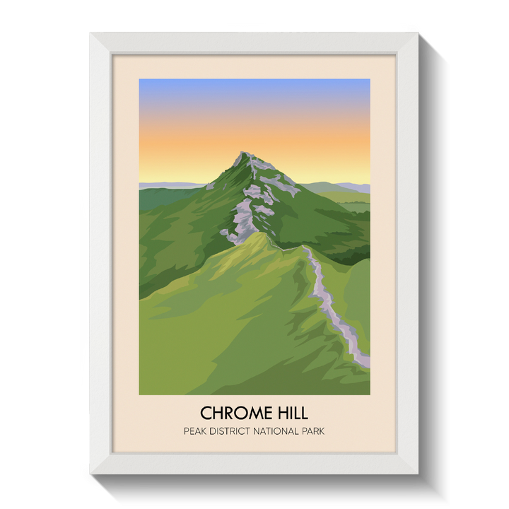 Chrome Hill Peak District Travel Poster