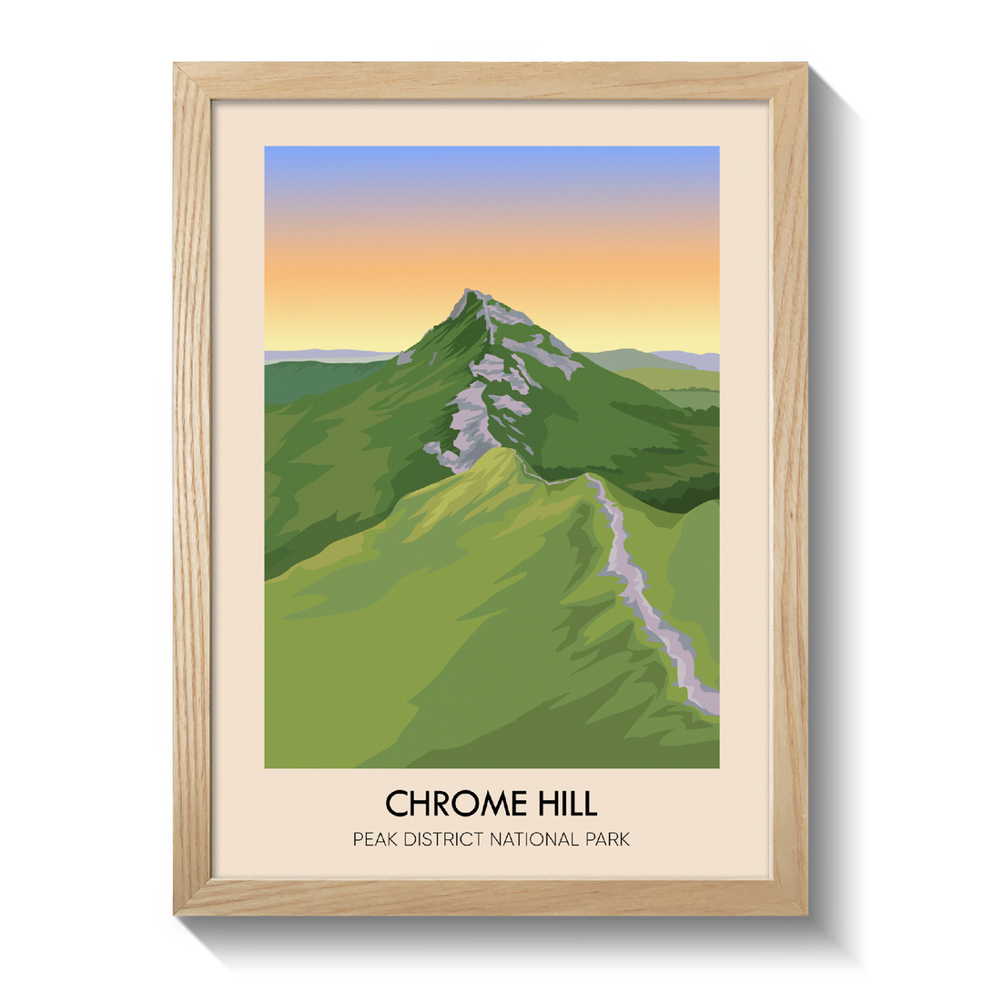 Chrome Hill Peak District Travel Poster