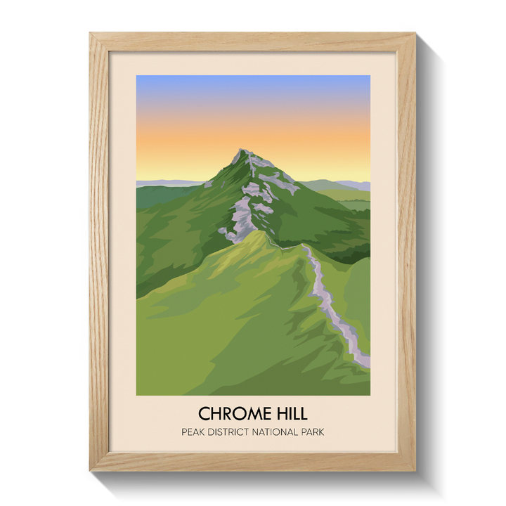 Chrome Hill Peak District Travel Poster