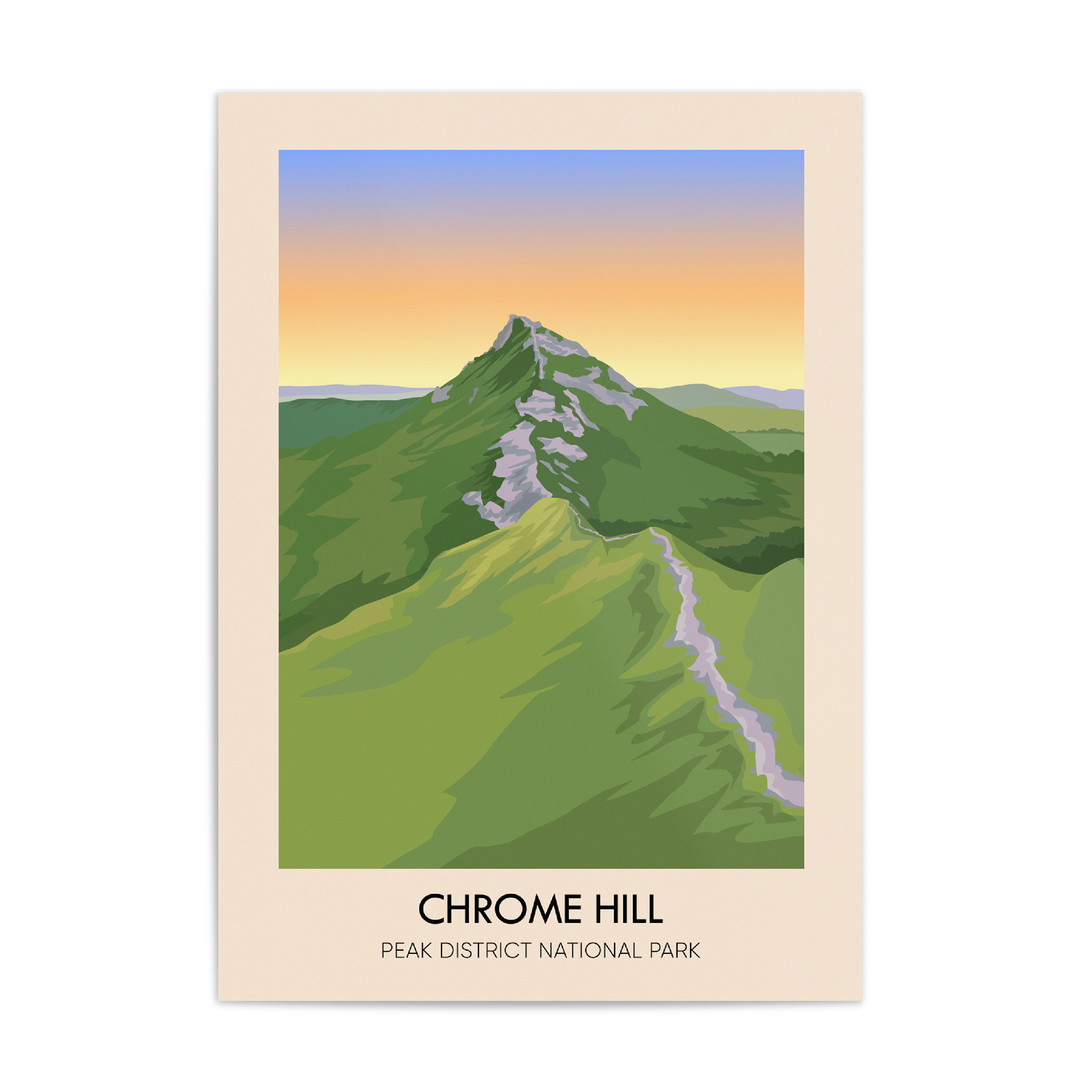 Chrome Hill Peak District Travel Poster