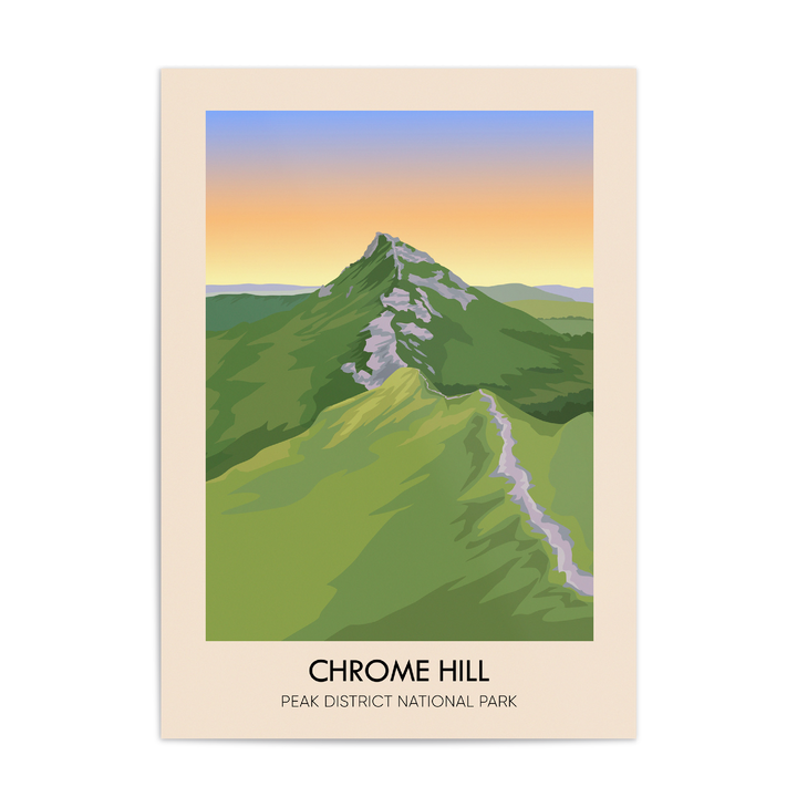 Chrome Hill Peak District Travel Poster