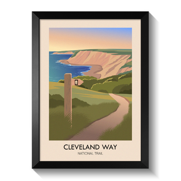Cleveland Way National Trail Travel Poster.