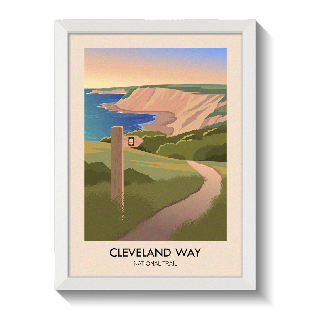 Cleveland Way National Trail Travel Poster.