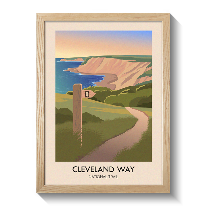 Cleveland Way National Trail Travel Poster.