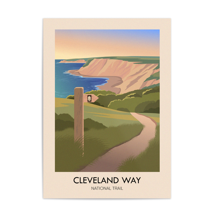 Cleveland Way National Trail Travel Poster.