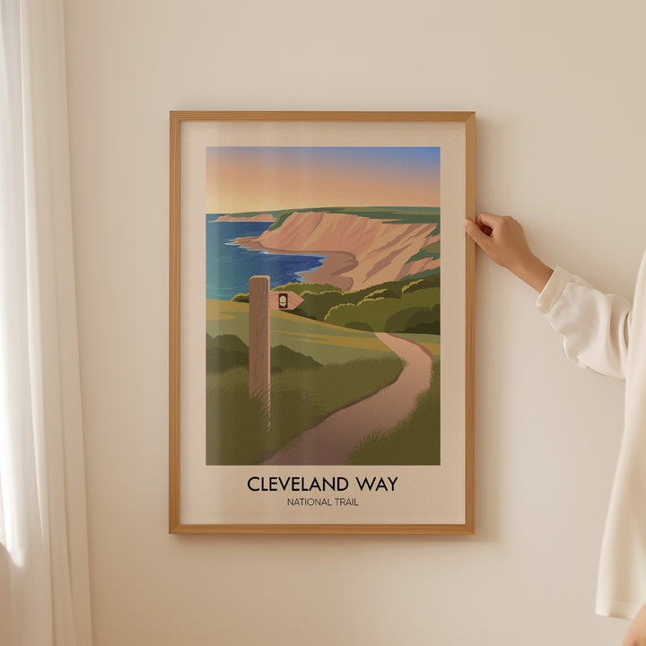 Cleveland Way National Trail Travel Poster.
