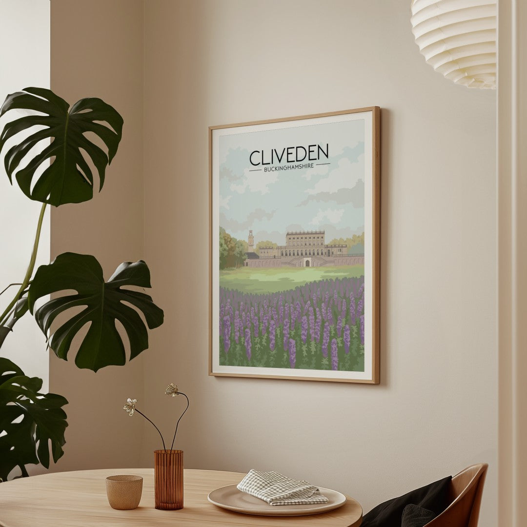 Cliveden Buckinghamshire Travel Poster