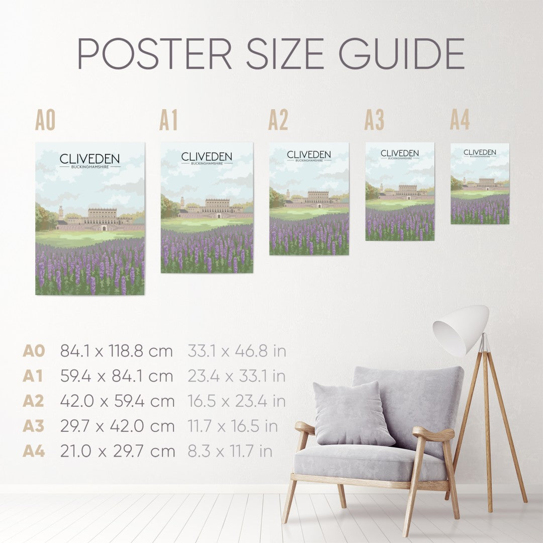Cliveden Buckinghamshire Travel Poster