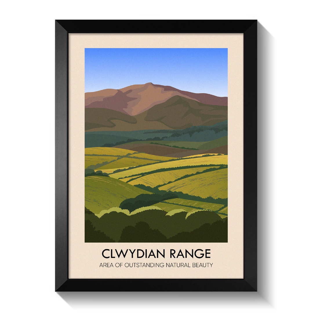 Clwydian Range AONB Travel Poster