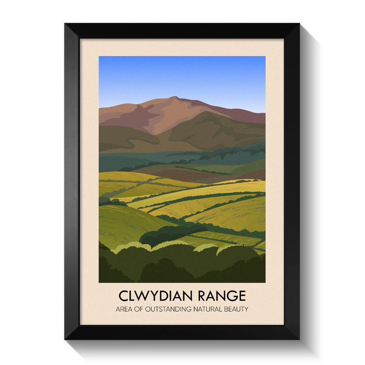 Clwydian Range AONB Travel Poster