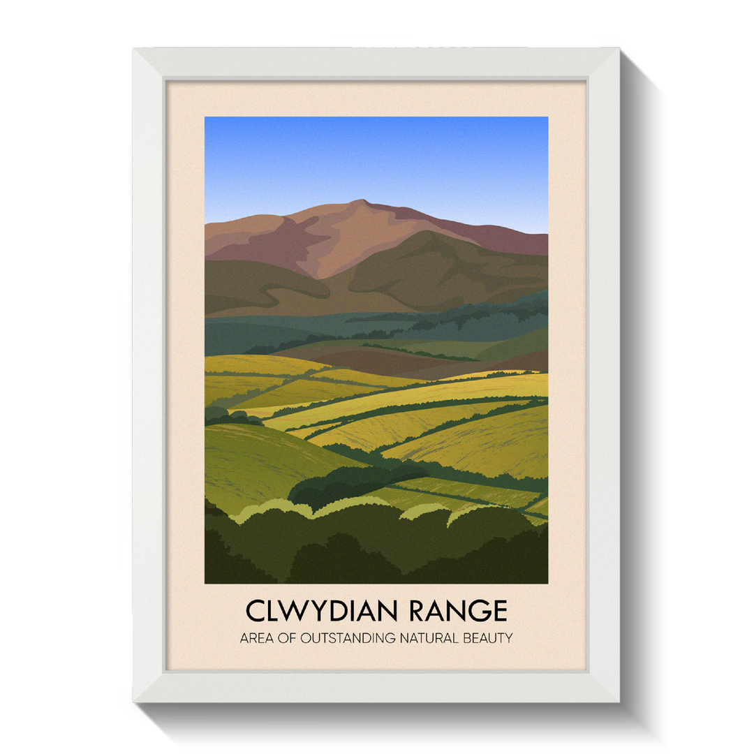 Clwydian Range AONB Travel Poster