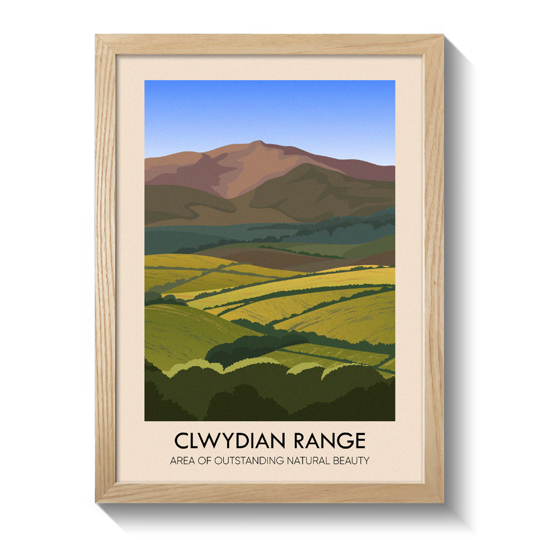 Clwydian Range AONB Travel Poster