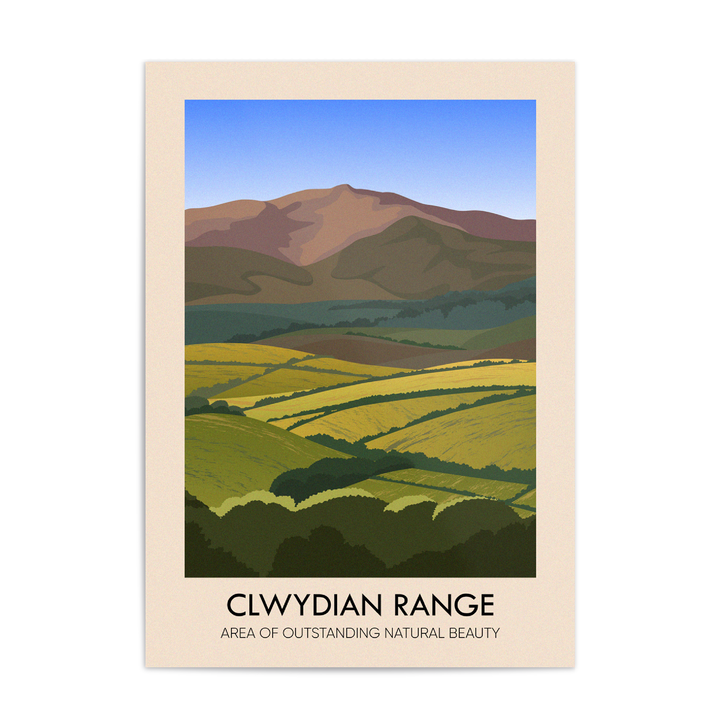 Clwydian Range AONB Travel Poster
