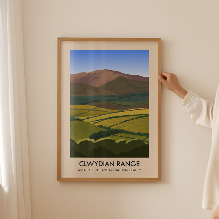 Clwydian Range AONB Travel Poster