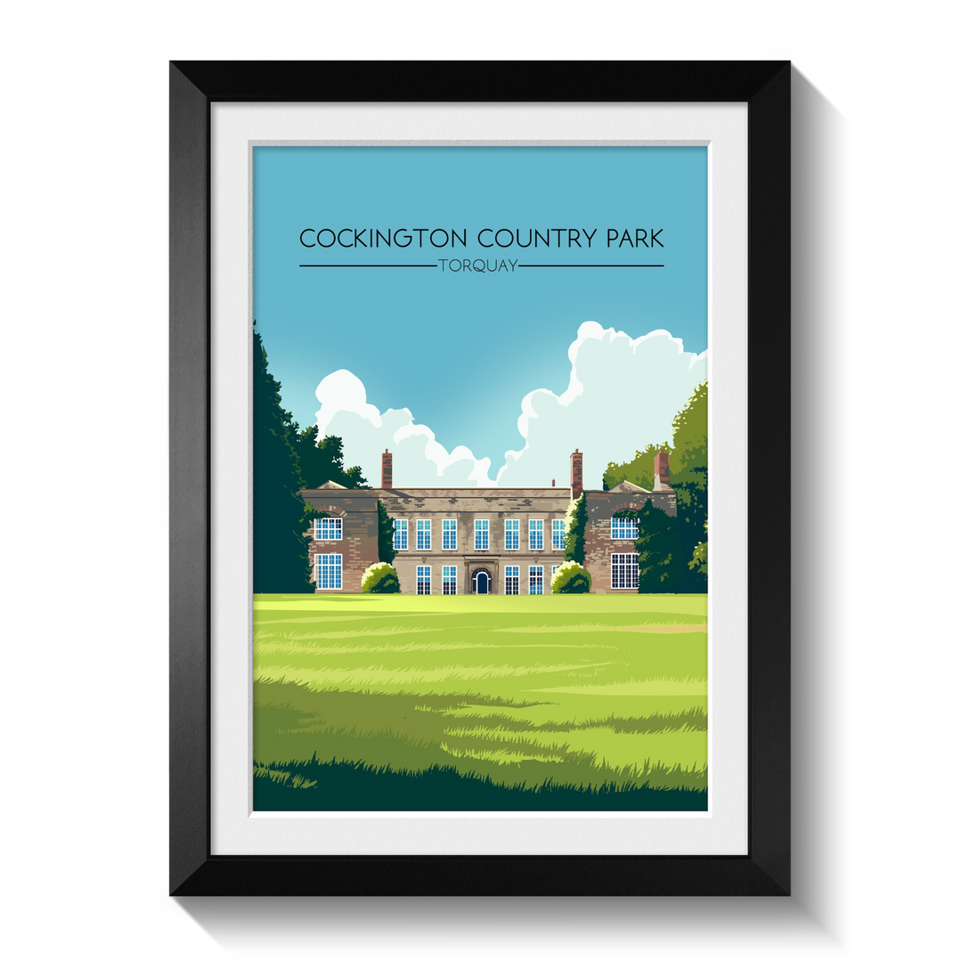 Cockington Country Park Torquay Travel Poster