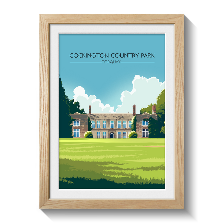 Cockington Country Park Torquay Travel Poster