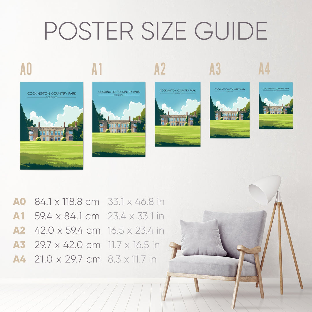 Cockington Country Park Torquay Travel Poster