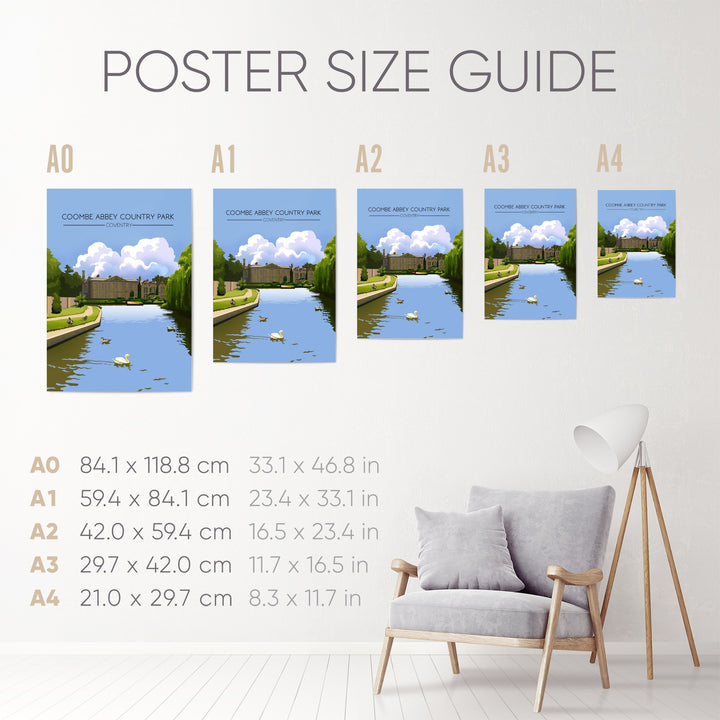 Coombe Abbey Country Park Coventry Travel Poster