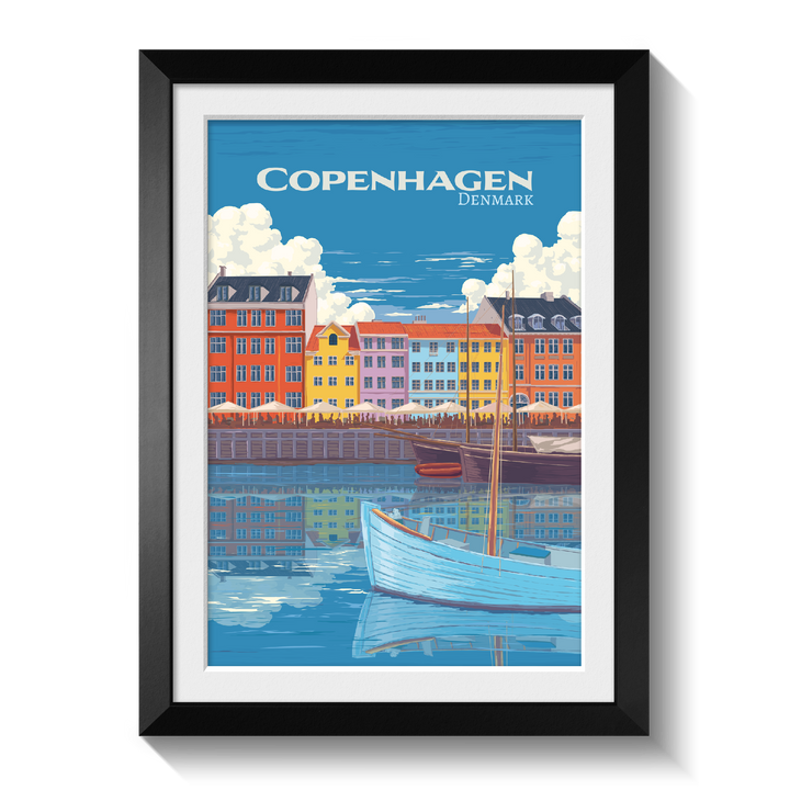 Copenhagen Denmark Travel Poster